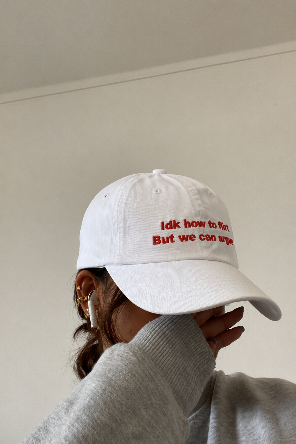 Idk how to flirt Dad hat viral cap