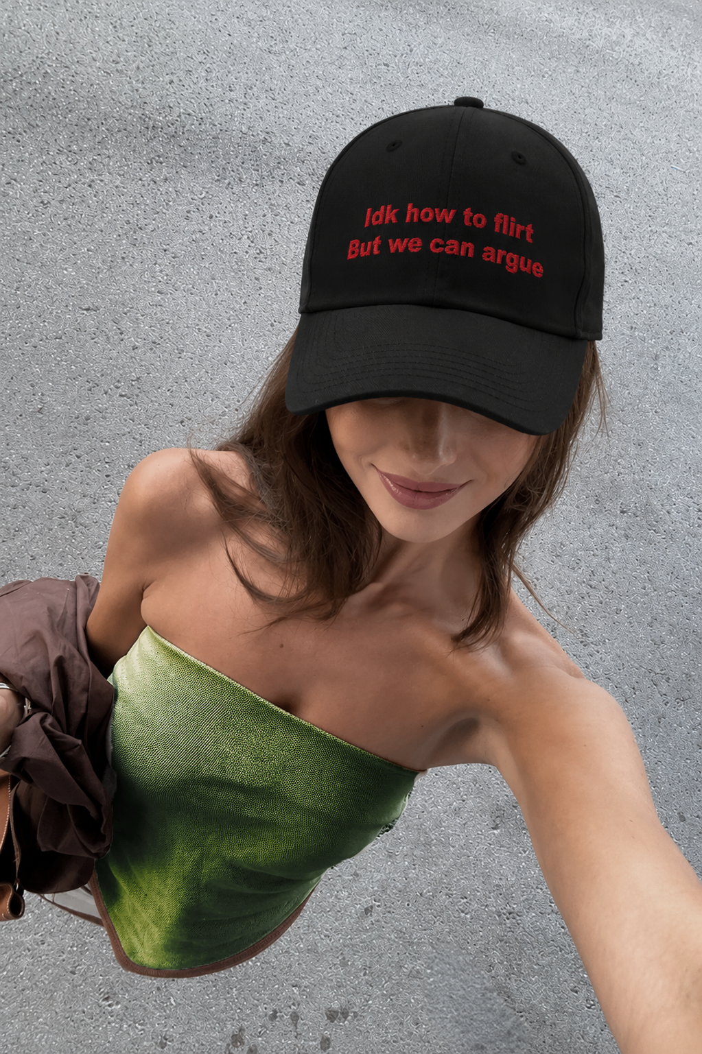 Idk how to flirt Dad hat viral cap